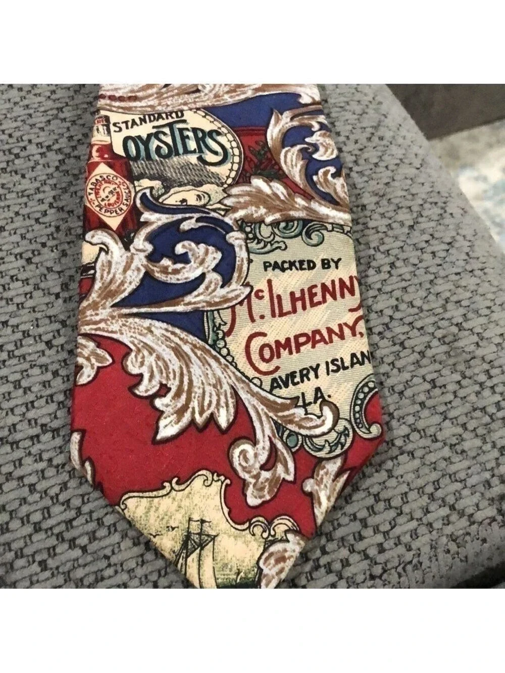 TABASCO necktie. “Standard oysters”